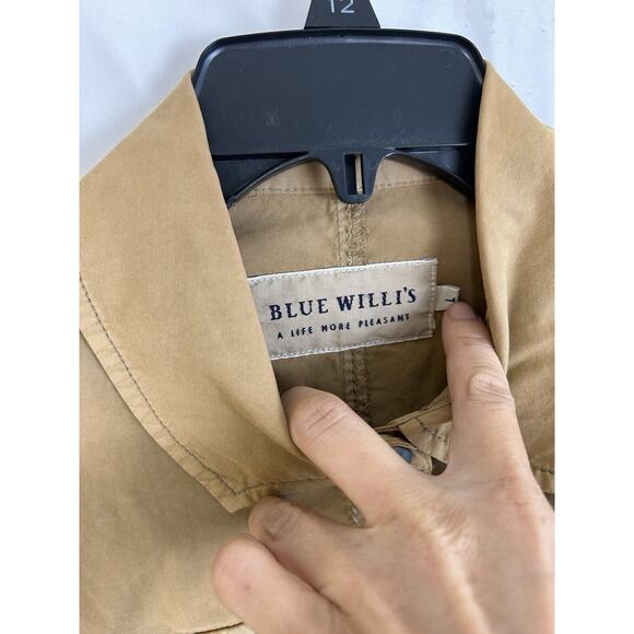 BLUE WILLI'S Natural Garments made In Denmark Quality Field Jacket Military Lg - Picture 2 of 7